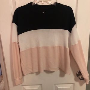 Hollister colorblock long sleeve boyfriend tee